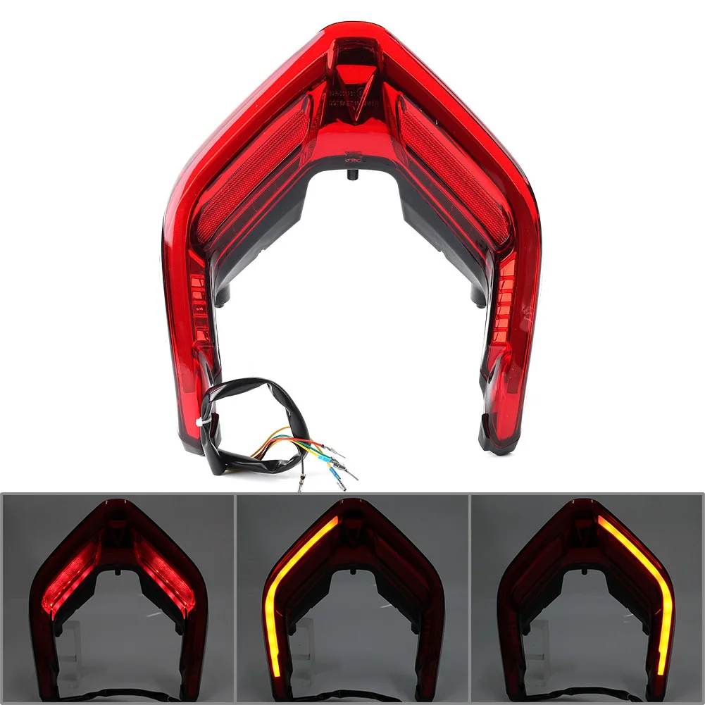 Motorbike LED Brake Tailligh Turn Signal Tail Light Indicators For Ducati Streetfighter Panigale V2 V4 V4S Plastic Red