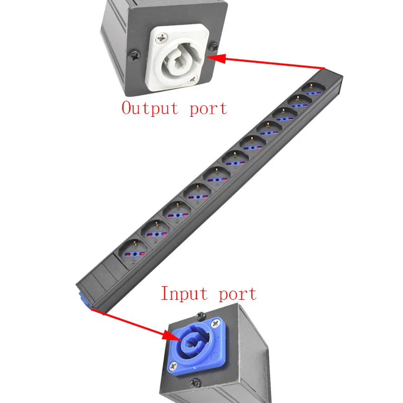 PDU Power Strips Schuko Powerlink Power Link Output Box with powercon inlet and outlet  Germany Italy  2-11AC  socket