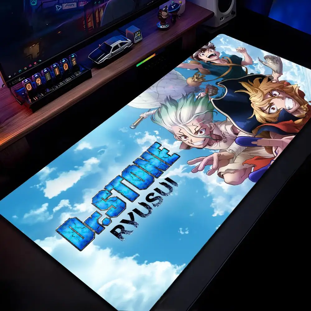 Dr Stone Ishigami Senkuu Anime Mouse Pad Mousepad HD Printing Computer Gamers Locking Edge Non-slip Mouse Pad XXL90x40cm Keyboar
