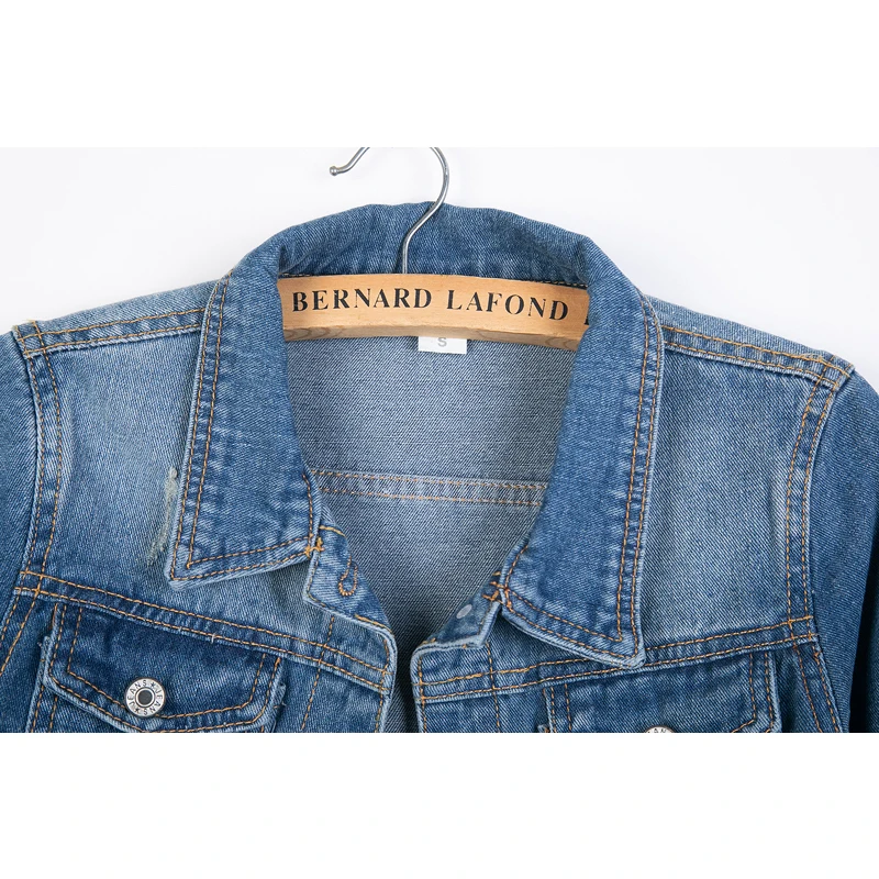 Women Denim Jackets Spring Summer Three Quarter Sleeve Short Jean Jacket Fashion Female Pockets Slim Outerwear