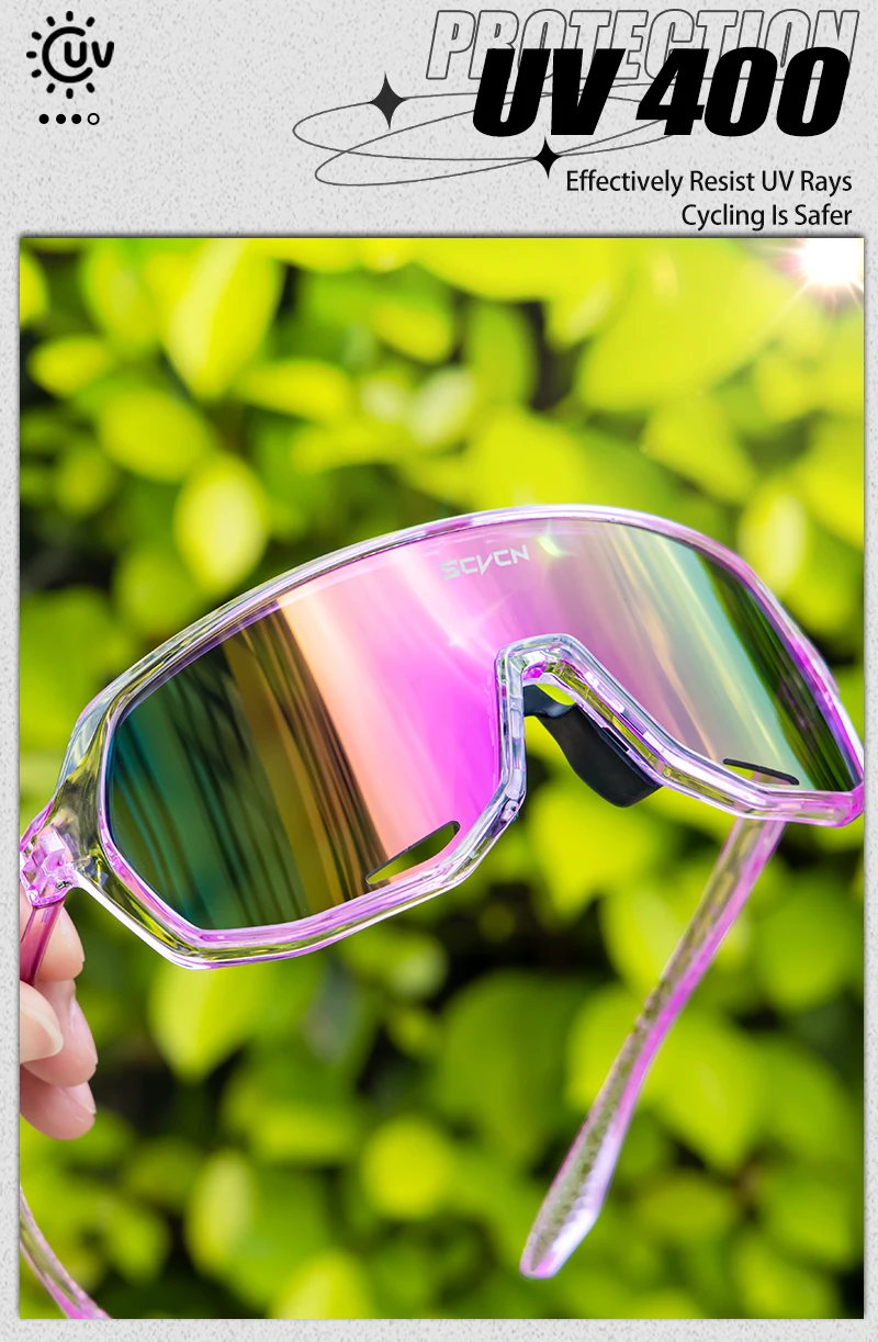 SCVCN Sportbrille UV400 Radsport-Sonnenbrille für Herren und Damen Modische Shades MTB Mountainbike Rennrad 2026 Eyewear Schutzbrille – Detail 4