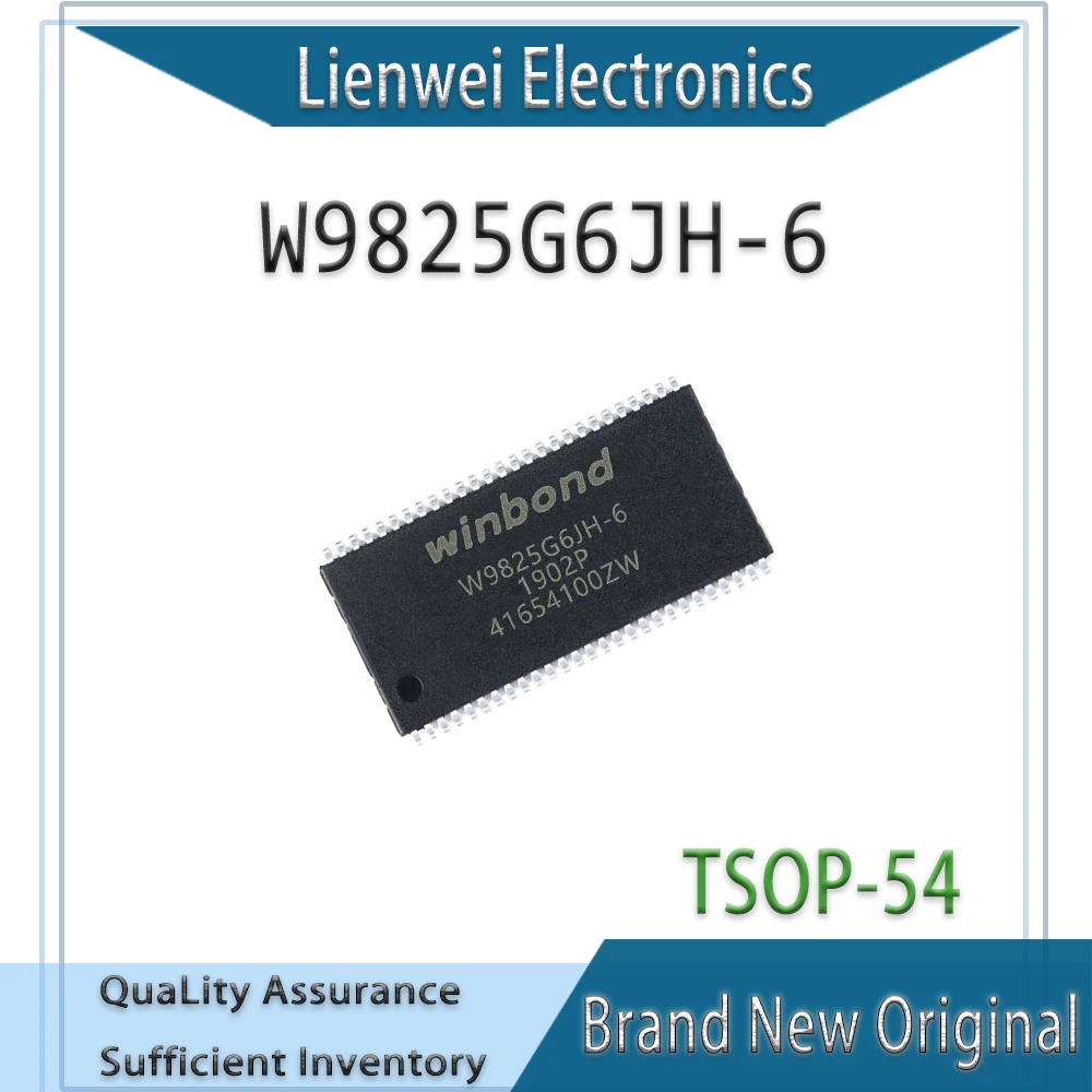 

100% New Original W9825G6JH-6 W9825G6JH IC Chipset TSOP-54