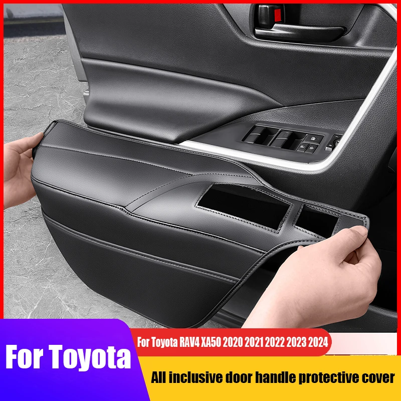Car all inclusive door armrest protective cover made of leather material For Toyota RAV4 XA50 2021 2022 2023 2024
