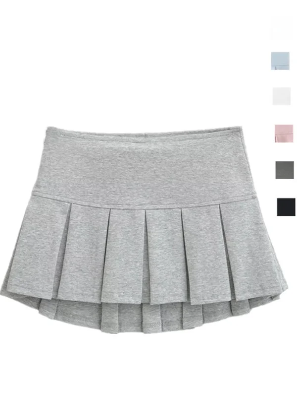 Jupe trapèze américaine Sexy, taille basse, pour filles, Sport, Anti-lumière, pur désir, longueur f, jupe JK, jupe plissée de rue