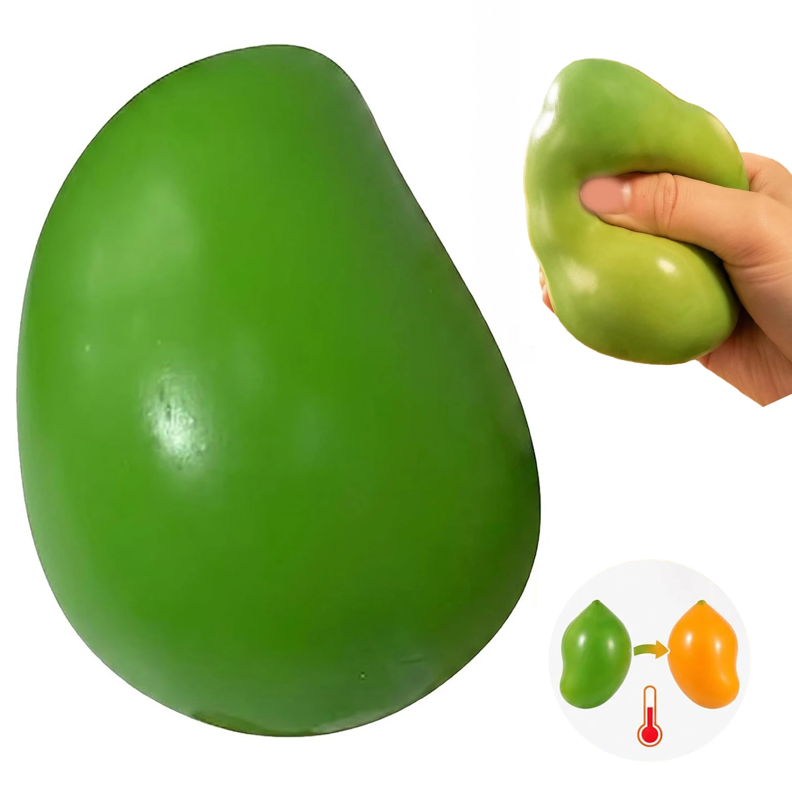 Color-Changing Mango Fidgets Toy Funny ASMR Sensory Pinch Sensory Decompression Balls for Teens & Adults Stress Relieving