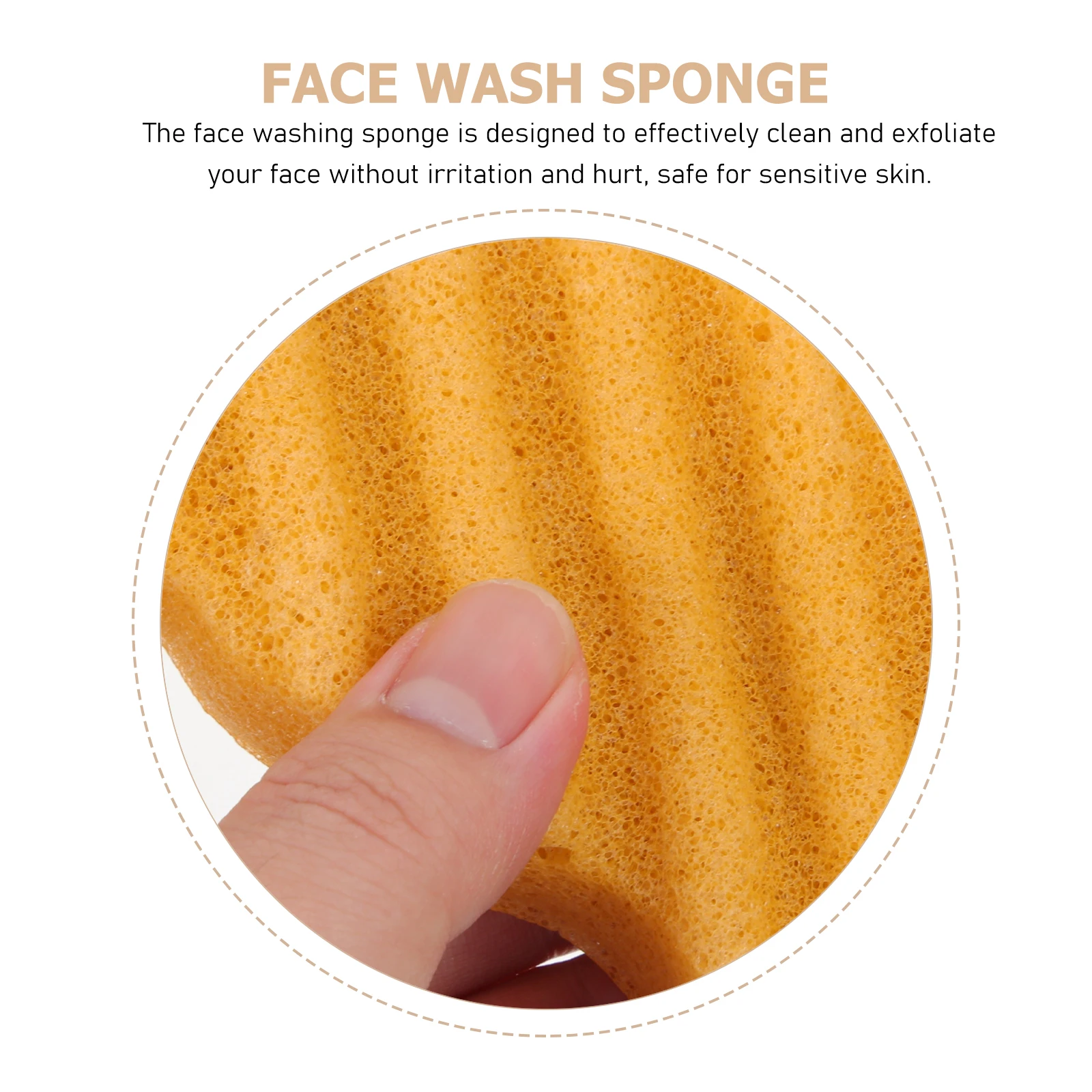 

3pcs Face Washing Gentle Exfoliating Cleansing Sponges Reusable Facial Sponge For Sensitive Skin Daily Makeup Removal Deep Pore