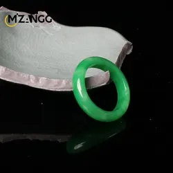 Natural Jadeite Ring Full Green Vintage Luxury Couples Men and Women Jade Ring Hand-carved Personality Jewelry Mascot Souvenirs