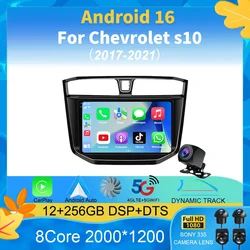 Android 16 For Chevrolet s10 2017 - 2021 Car DVD GPS Navigation Auto Radio Stereo Multimedia Player Unit Carplay Screen