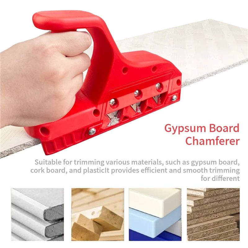 

A58Z Plasterboard Quick Cutter, Gypsum Board Hand Plane For Drywall Edge Chamfering At 45°/60° For Precise Woodworking Trimmer