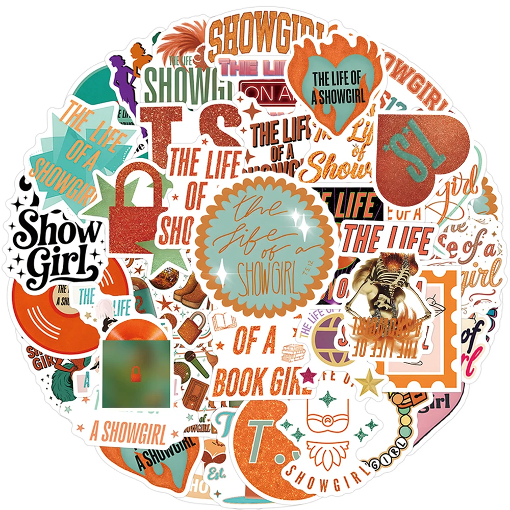 10/30/55pcs Album The Life of a Showgirl Stickers Waterproof Graffiti Phone Case Skateboard Laptop Decoration Decals Toys Gifts