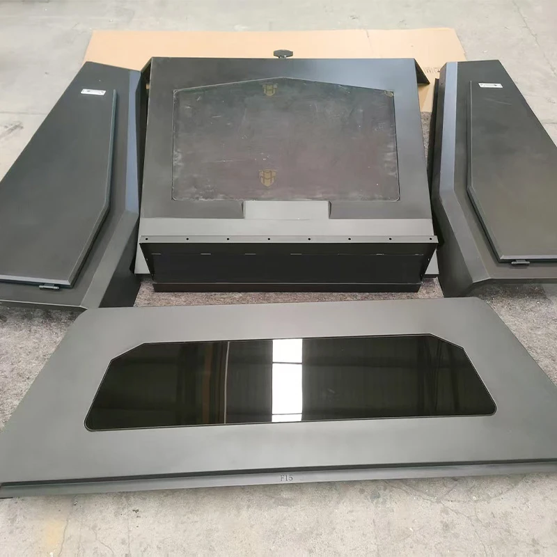 High Quality Custom Manganese Steel Split Assembly Pickup Truck Canopy for 2016-2023 5ft Tacoma Truck Box Modification Accessory