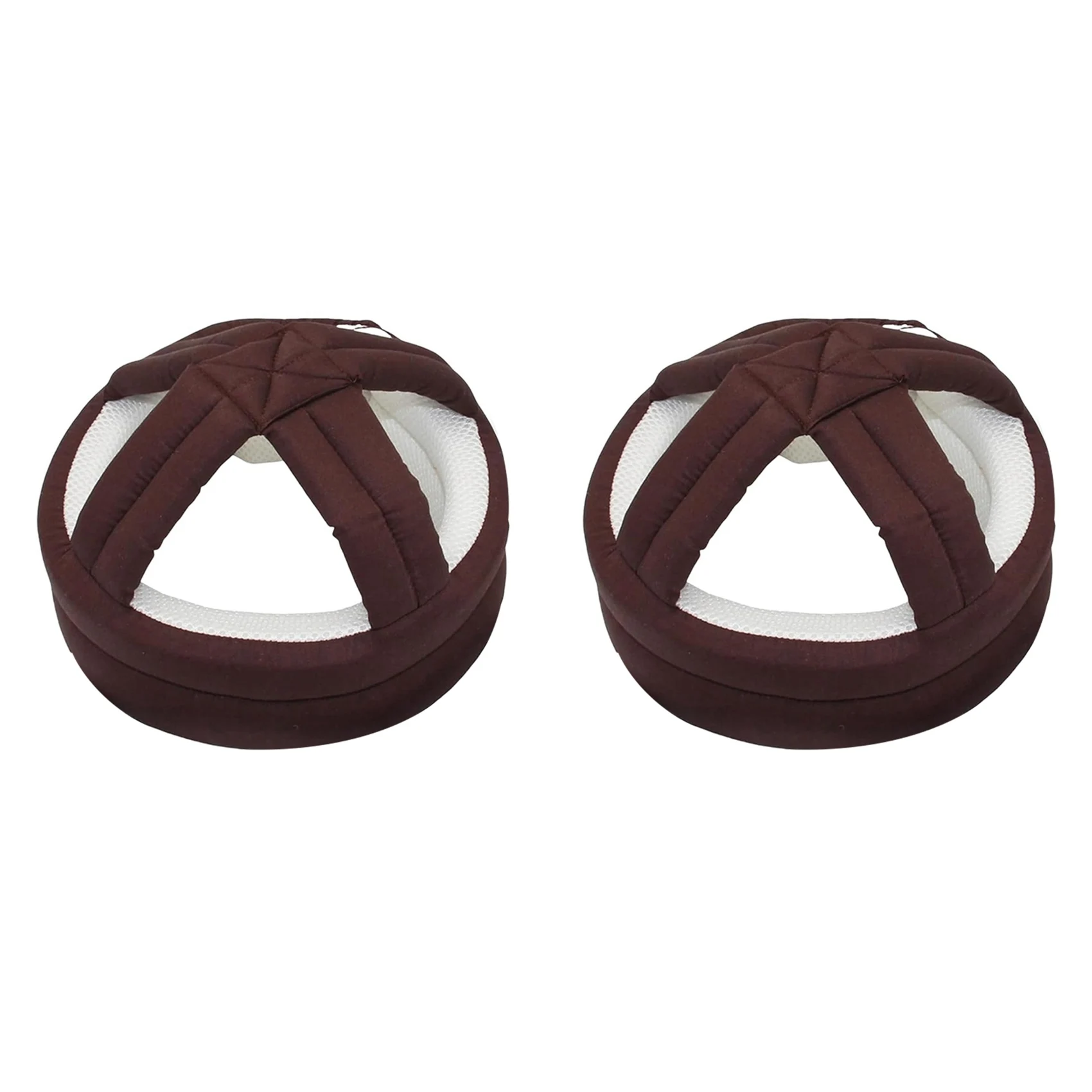 B44C 2X Elderly Protective Helmet, Safety Helmet Adjustable Breathable Seniors Fall Prevention Heads Cap Coffee Color