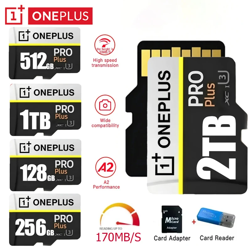 OnePlus Hot Sale Memory Card Class10 High Capacity U3 V30 Micro SD Card Multiple Sizes For Computer Monitoring Phone Camera