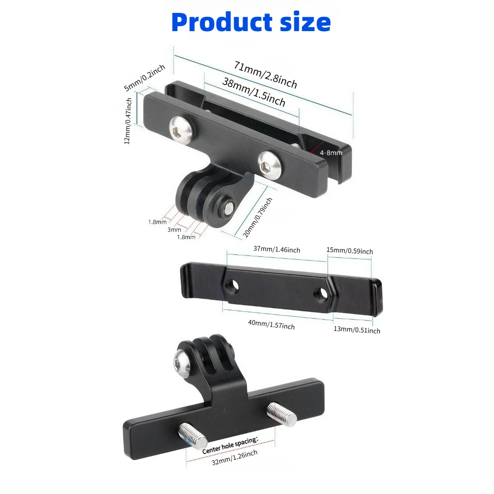 Кронштейн для крепления седла велосипеда, держатель лампы из алюминиевого сплава, подходит для адаптера интерфейса камеры Gopro