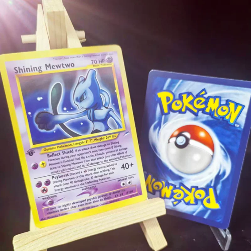 Diy pkm ptcg cartões versão antiga japonês inglês neo escuridão brilhando charizard mewtwo tyranitar magikarp coleção cartão de jogo