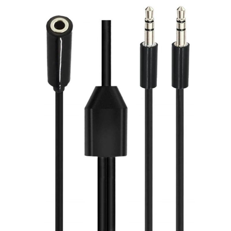 3.5mm Cable for Headphones and Speakers Two Devices Simultaneous