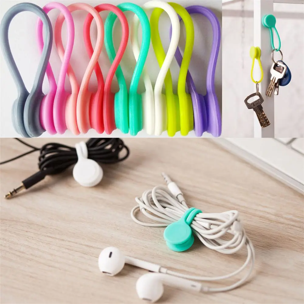 

Multi Functional Silicone Magnet Earphone Type Wire Winding Device Headphone Wire Winding Device Wire Management Device