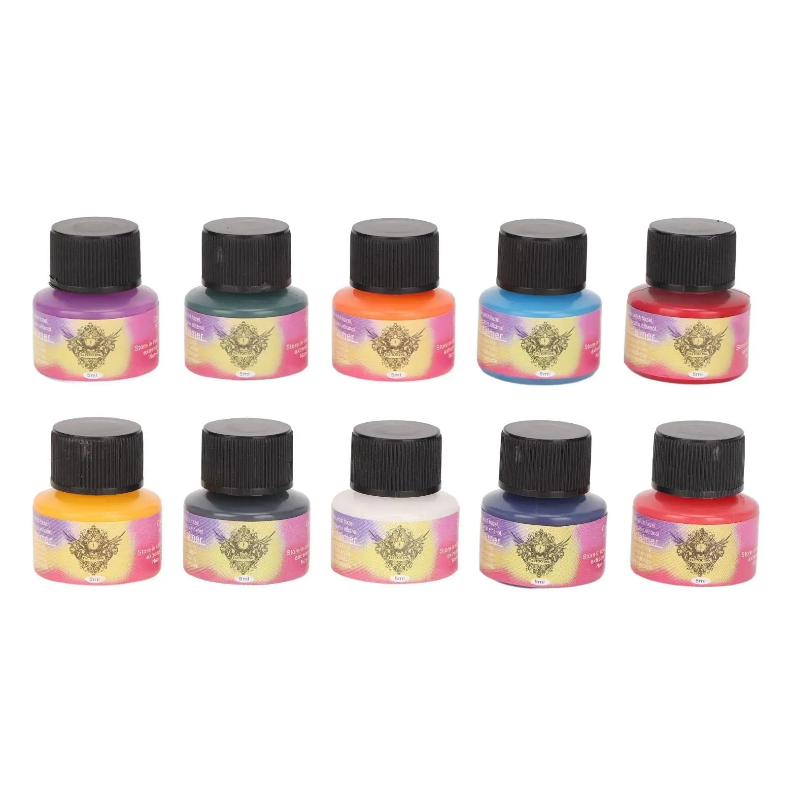 مجموعة حبر الوشم اللامعة لميكرو بليدج 10 ألوان 5 مل تدوم للبشرة طقم صبغات فنية للجسم مكياج دائم #1