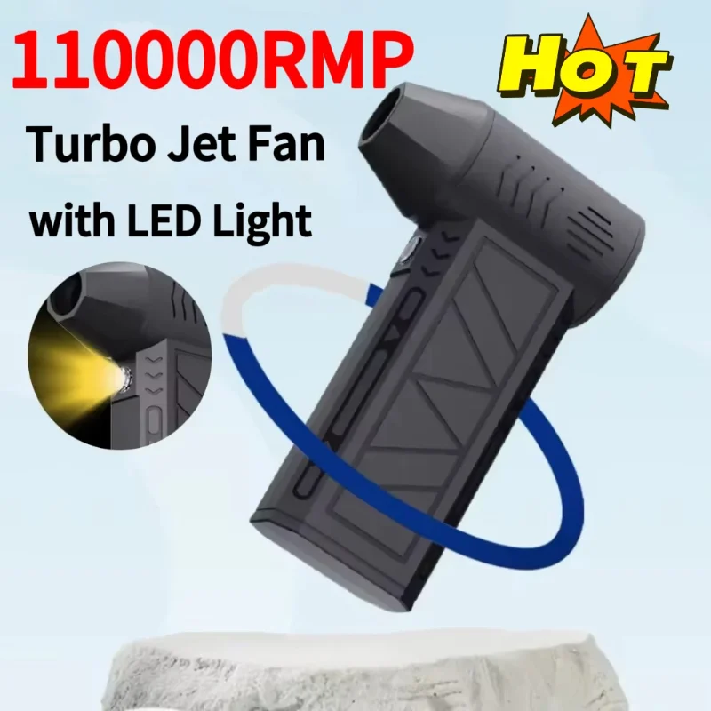 

110000 об/мин турбоструйный вентилятор, бесщеточный пылесос, сильный ветер, перезаряжаемый с легкой очисткой, воздуходувка для пыли ﻿