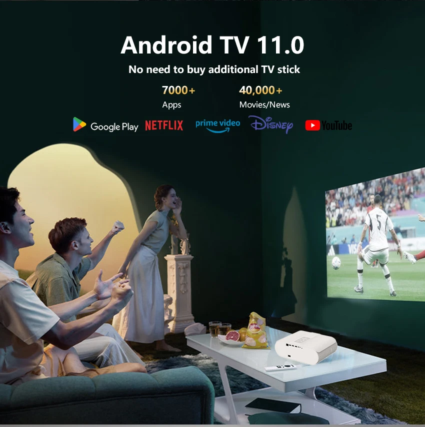 Projector Para Celulares Telefoon Android TV Video Draagbare Dlp Smart Home Theater Short Throw Projector 4K Draadloze Wifi