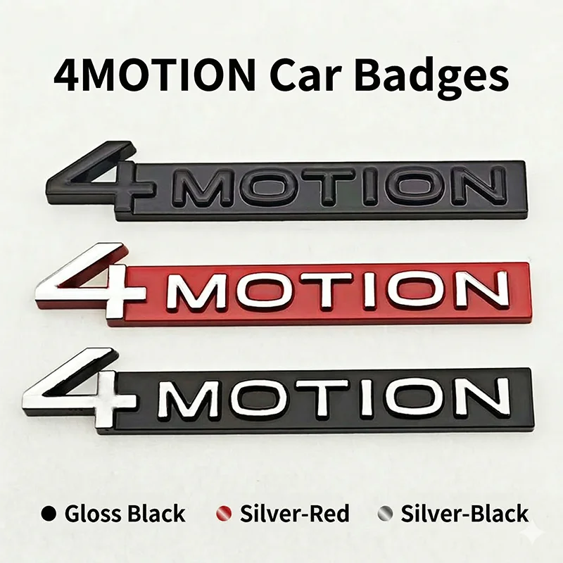 

3D Metal 4MOTION Car Rear Trunk Emblem Badge Sticker For VW Volkswagen Golf Passat Tiguan Touareg Auto Styling Accessories