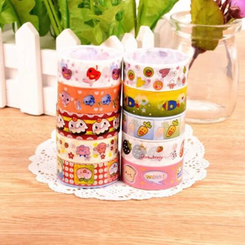 10pcs Gilding Washi Tape Set Decoration glitter Sticker Tape Scrapbooking Diary Adhesive Masking Tape stationery school supplies