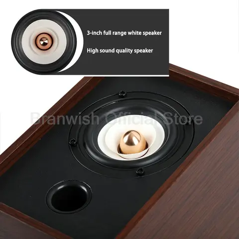 20W*2 3 Inch Full Range Speaker 4/8Ohm Birch Wood Speaker Fever Passive Bookshelf Speaker A Pair of Sound Box 80Hz-20KHz