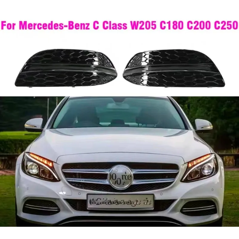 Fog Light Cover Replacement Parts Front Bumper Fog Lamp Frame Accessories For Mercedes Benz C-Class W205 2014-2019