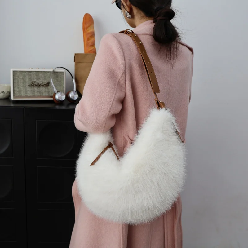 

Женские сумки из меха Fuax 2024, роскошная сумка, плюшевая большая сумка, роскошные сумки для женщин, дизайнерская сумка на плечо, пушистая женская сумка через плечо