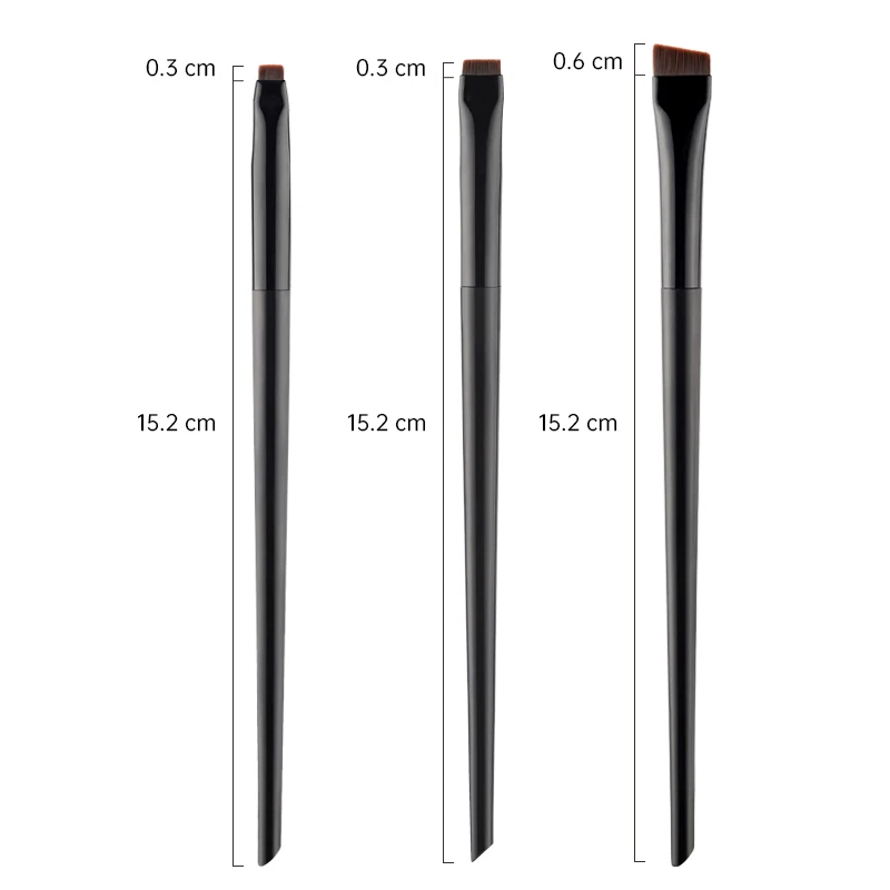 Set di 3 pennelli Pennelli eyeliner per sopracciglia e occhi