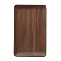 Solid One-Piece Black Walnut Wood Tray Rectangular Wooden Serving Platter Tea Board Fruit Plate Home Kitchen Decor Organizer - Image 2