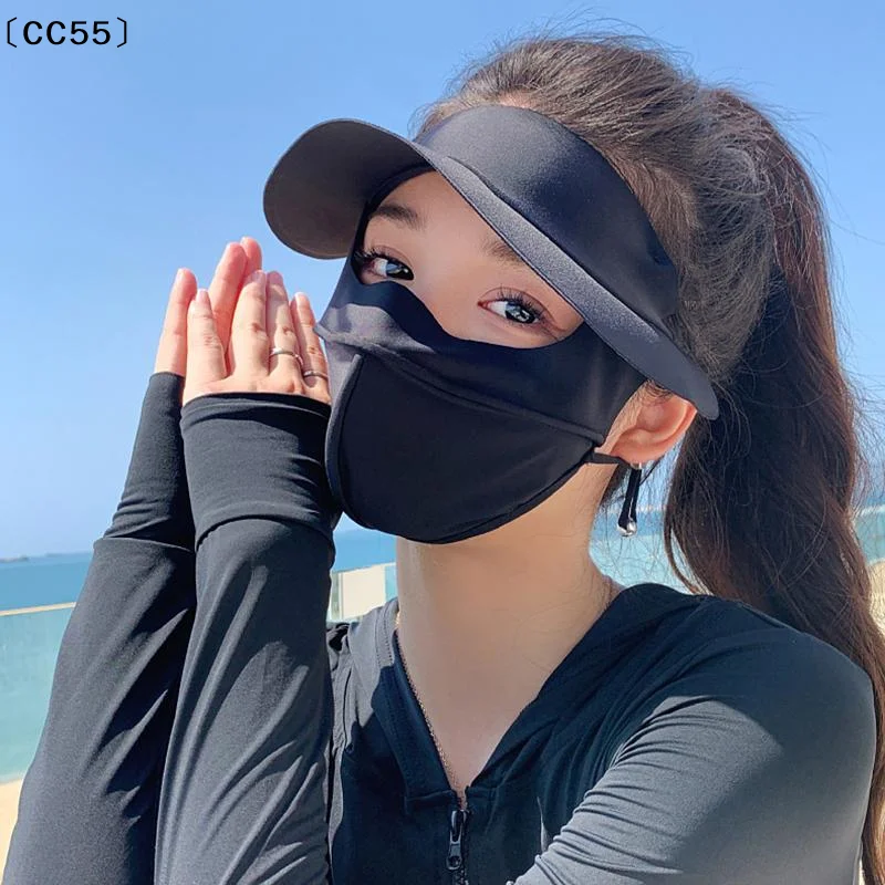 

Маска для защиты от солнца из ледяного шелка UPF50+, полнолицевая, с защитой от ультрафиолета, шарф для шеи, пылезащитная, 3D дышащая, солнцезащитная маска для лица, для улицы, 1 шт. [CC55]