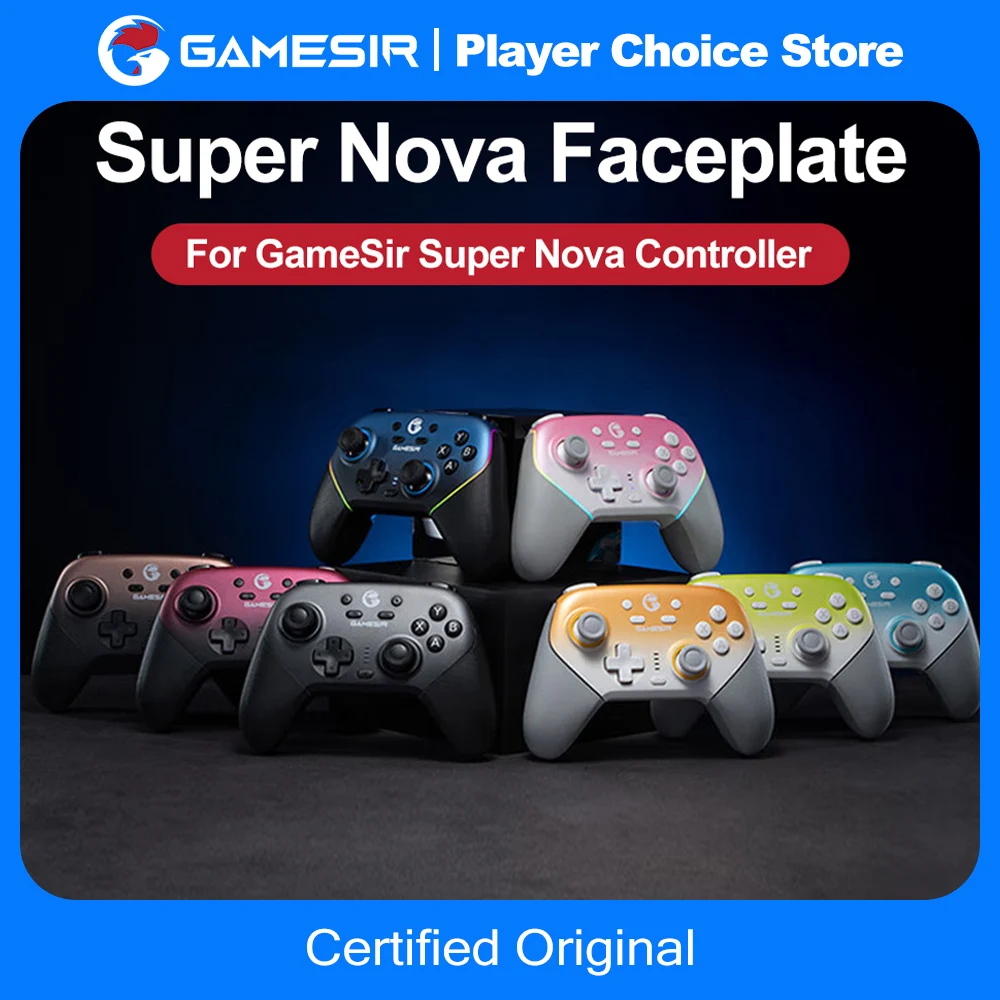 GameSir Super Nova Placa frontal magnética Personalize Gamepads Capa multicolorida Controle sem fio Capa frontal Capa superior