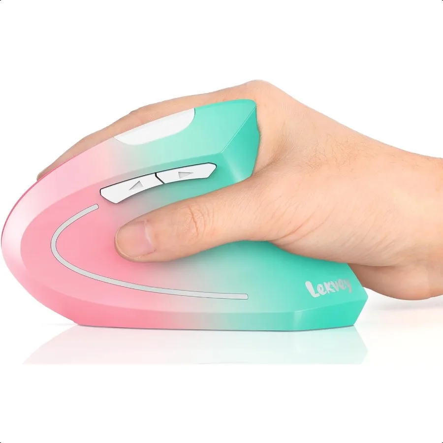 

Lekvey Ergonomic Mouse Vertical Wirel Mouse Rechargeable 2.4G Optical Carpal Tunnel Mice with USB Receiver: 1000 1200 1600 DPI
