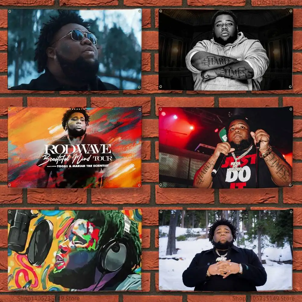 

Rapper Rod W-Wave Flag Dormitory Family Wall Banner Outdoor Activities Atmosphere Tapestry Decor