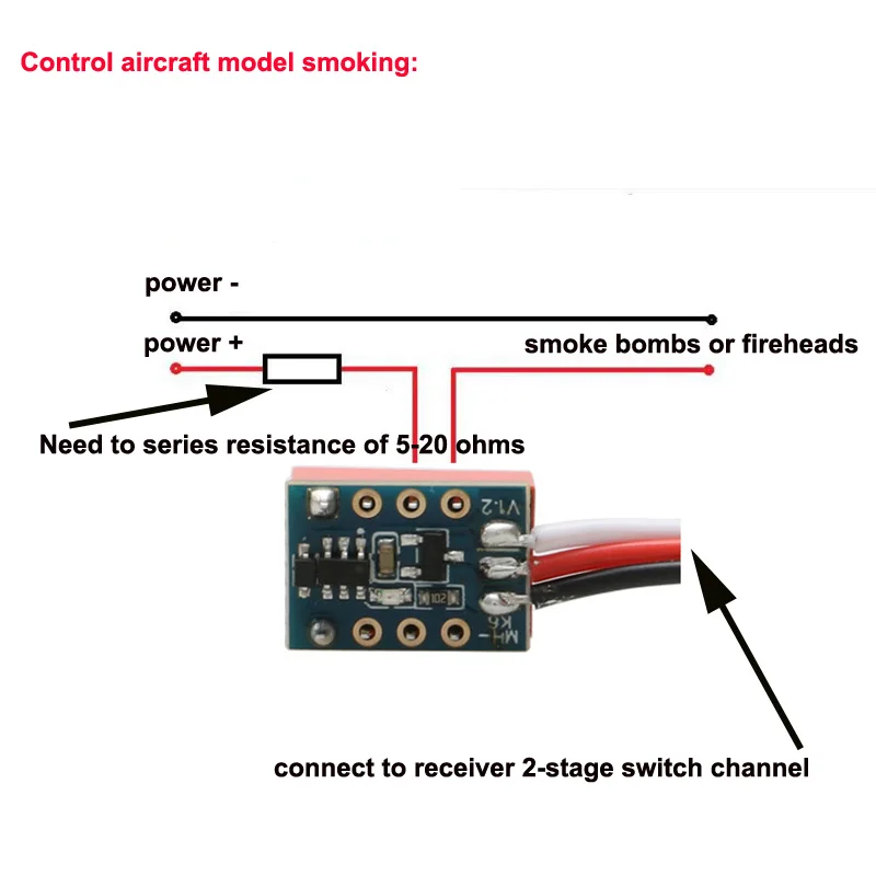 Mini Relay PWM Switch 1CH 2 Pole Universal Navigation Lights/Buzzer/Camera Remote Controller DIY for RC Drone Airplane Model