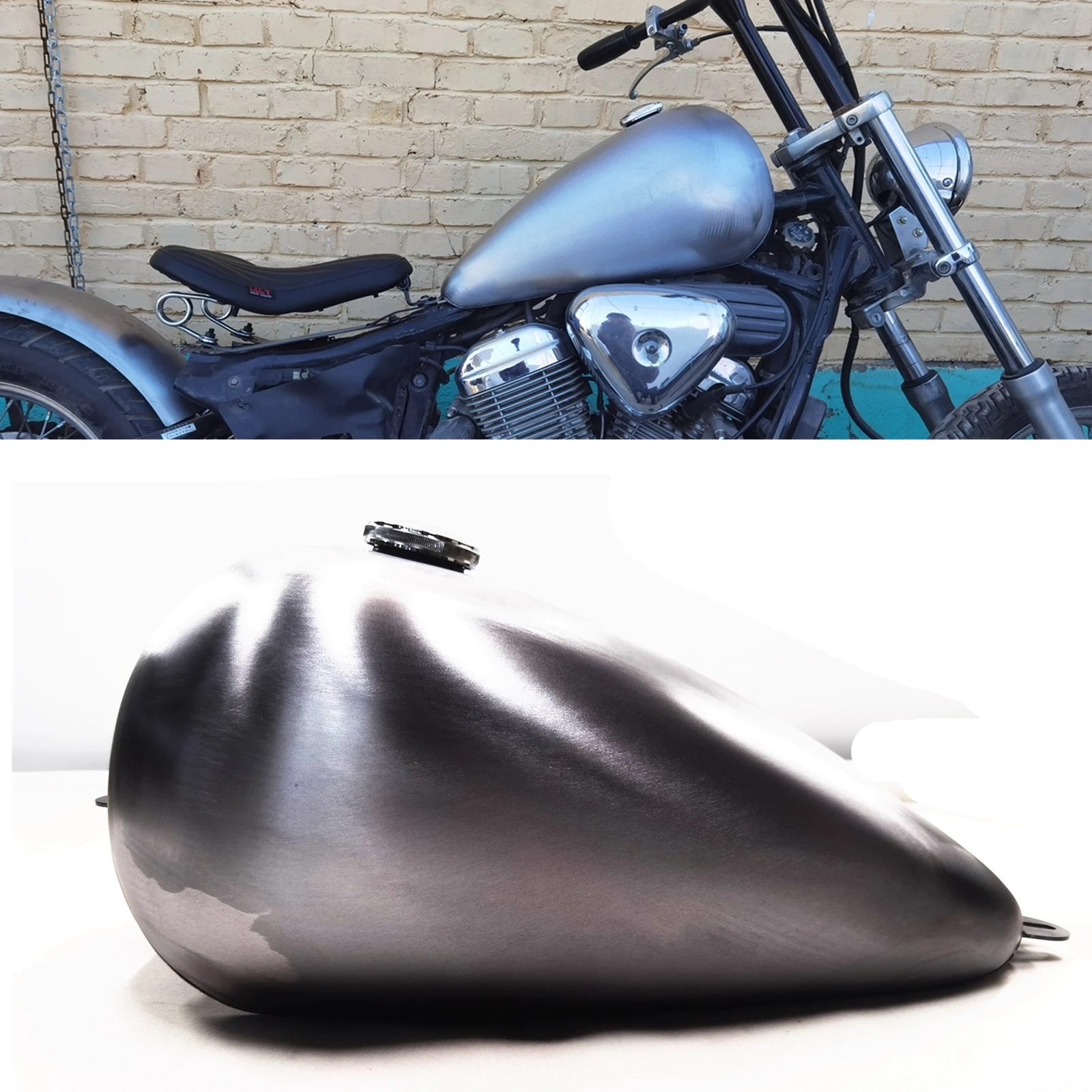 Motorcycle Petrol Gas Fuel Tank Motorbike Handmade Gasoline Can For Honda Steed 400 600