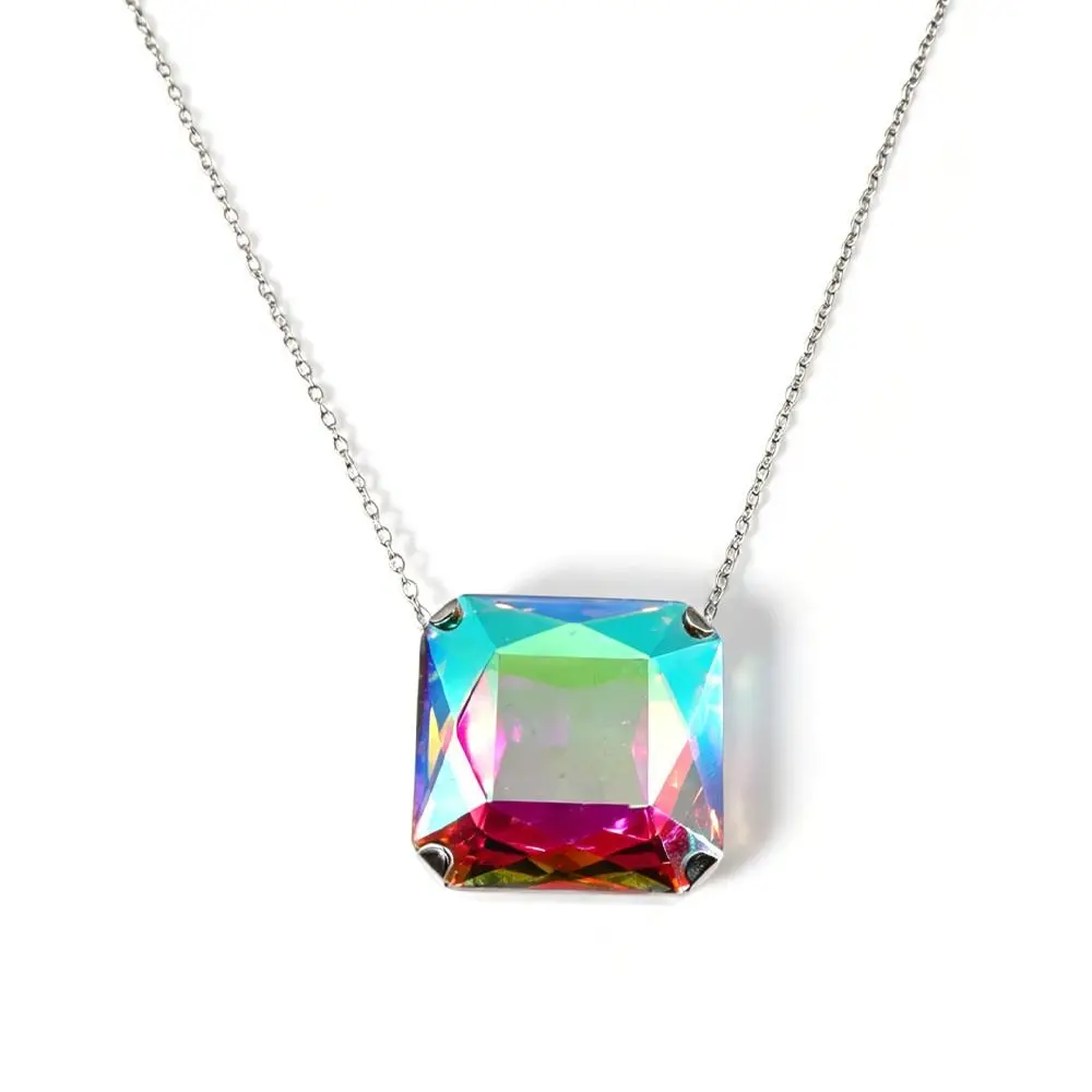Creative Gift Square Shape Square Rhinestone Pendant Large Size Rhinestone Crystal Crystal Exaggerated Giant Large Crystal