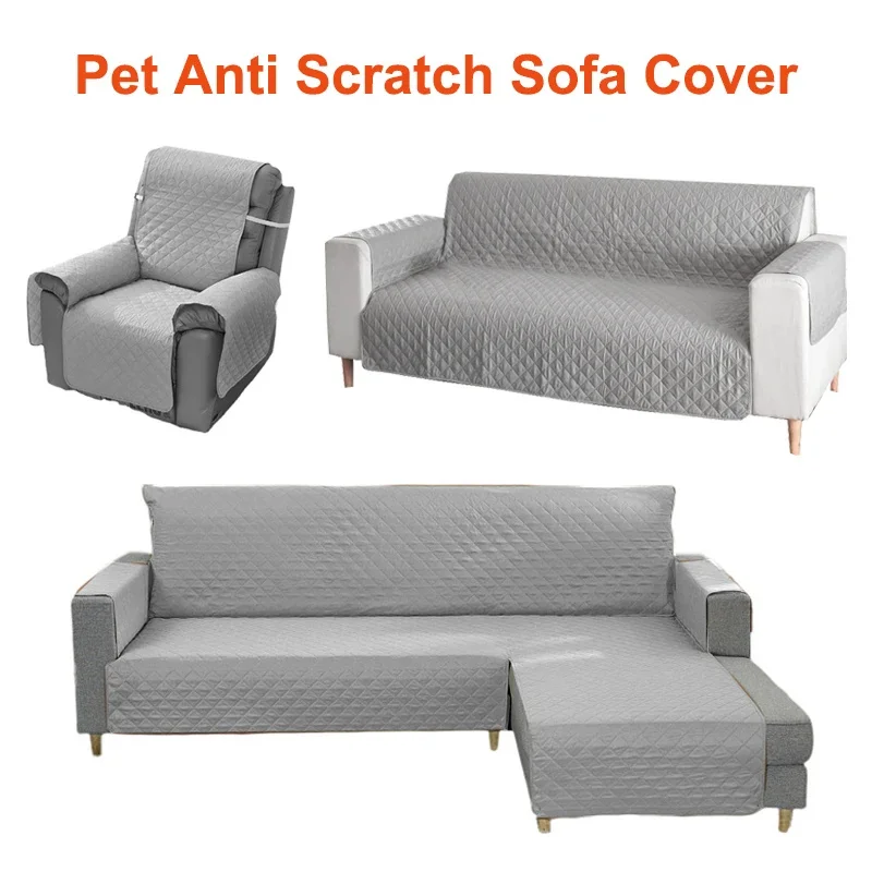 Universal Pet Anti Scratch Sofa Cover Non-slip One-piece Sofa Protector Cover For 1/2/3 Seater L Shape Corner Sofa Cover