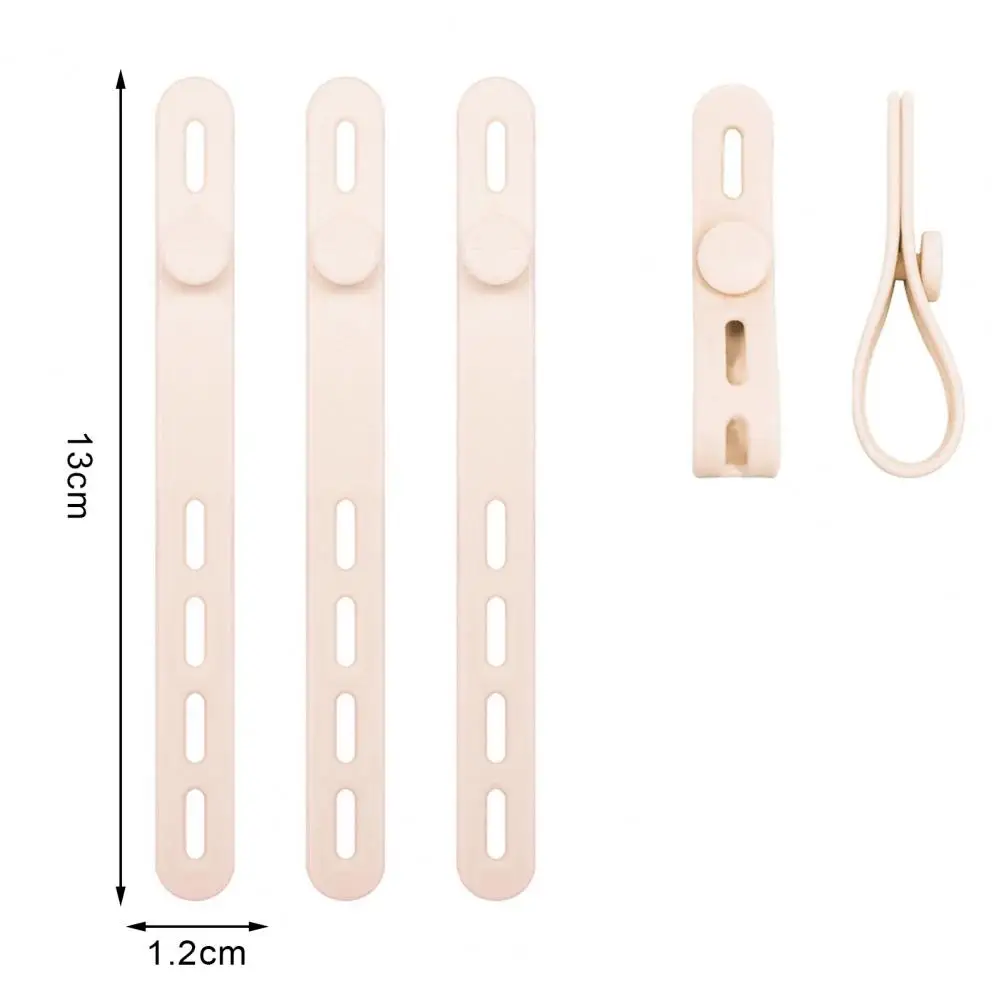 10Pcs Cable Organiser Reusable Silicone Cable Ties Desk Winder Wire Organizer Management Clips for Earphone USB Cable Mouse