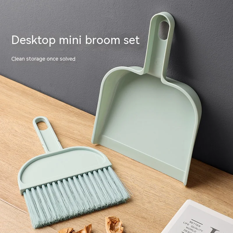 Mini small broom dustpan set, children\'s pet cleaning small broom, student desktop broom dustpan combination