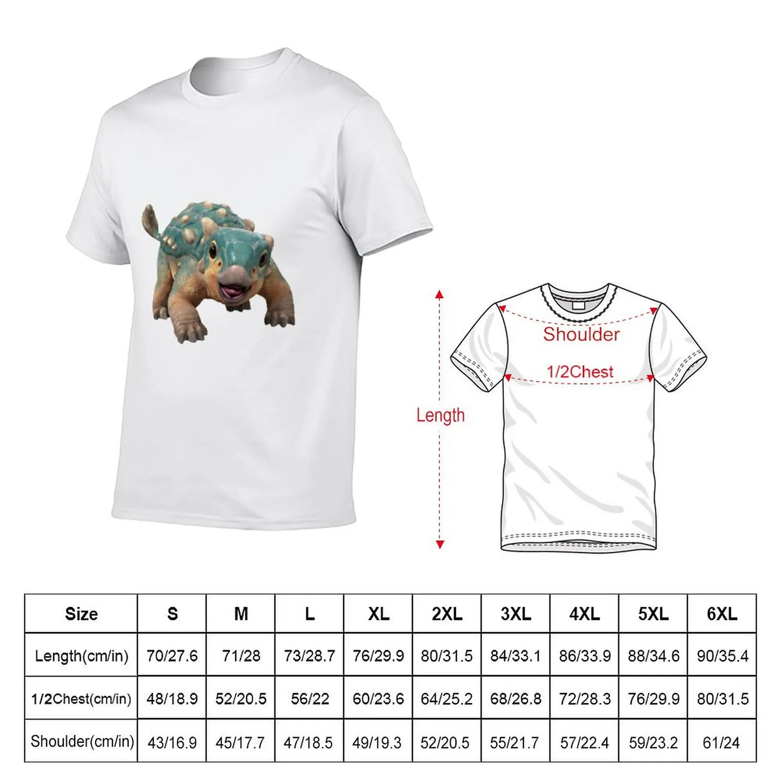 Bumpy Ankylosaurus magniventris T-Shirt graphic shirts Aesthetic clothing Men's t-shirt