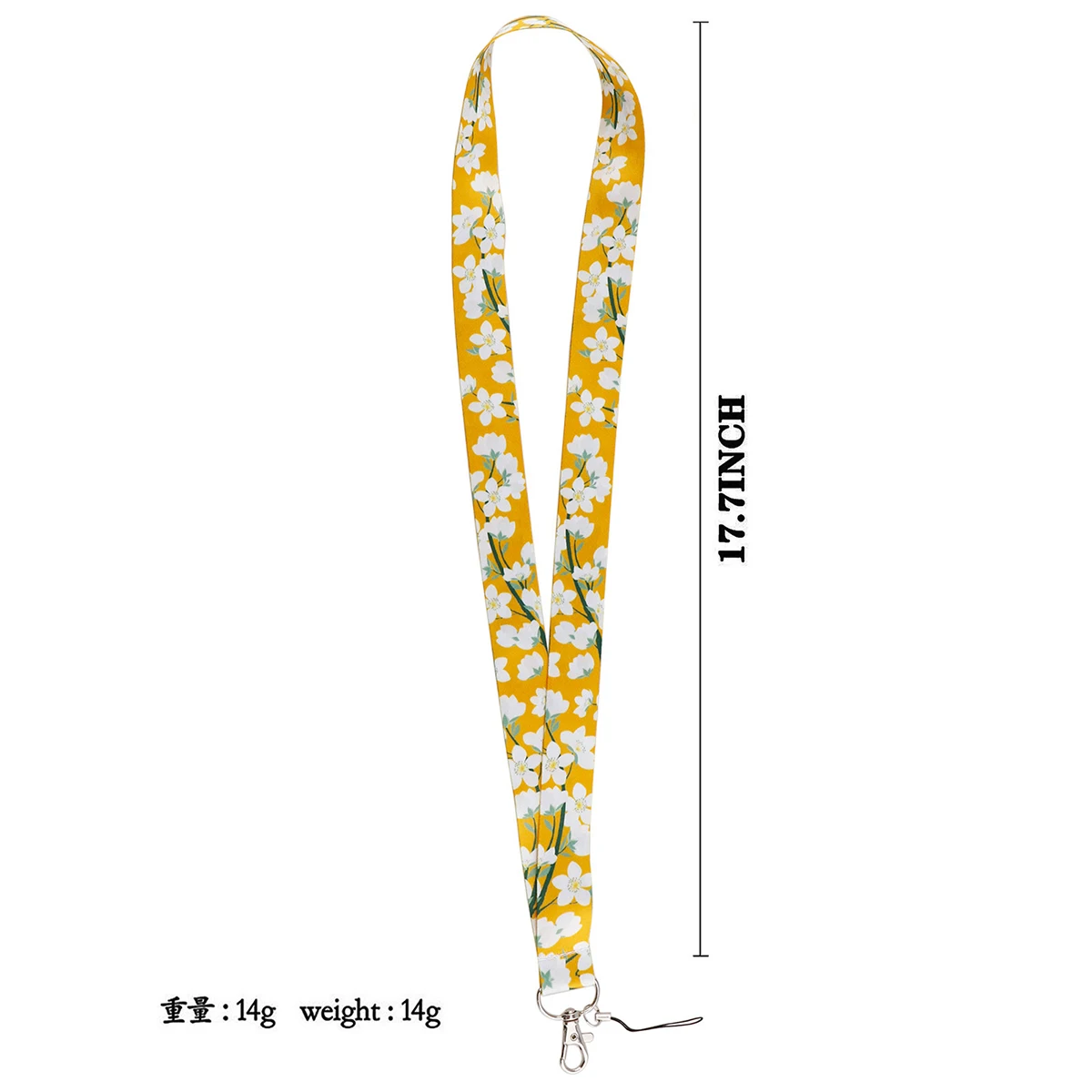 Cute Sunflower Rainbow Lanyard for Keys ID Credit Card Cover Pass Mobile Phone Charm Neck Strap Badge Holder Keyring Accessories