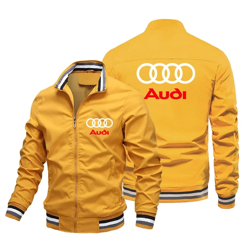 2024 neue Trendy Audi männer Jacke Windjacke Casual Hohe Qualität Übergroßen Motorrad Racing Jacke Herbst Winter Mantel