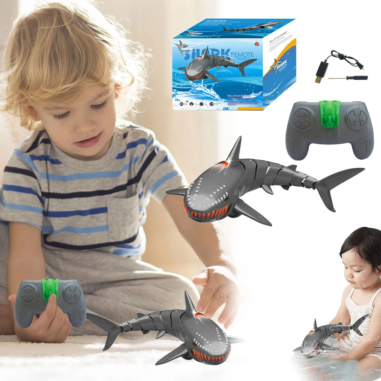 

Kids Magnets Building 2.4G Remote Control Toy For Swimming Pool Bathroom Great Gift RC Boat Toys For 6+ Year Stem Toddlers Age 2