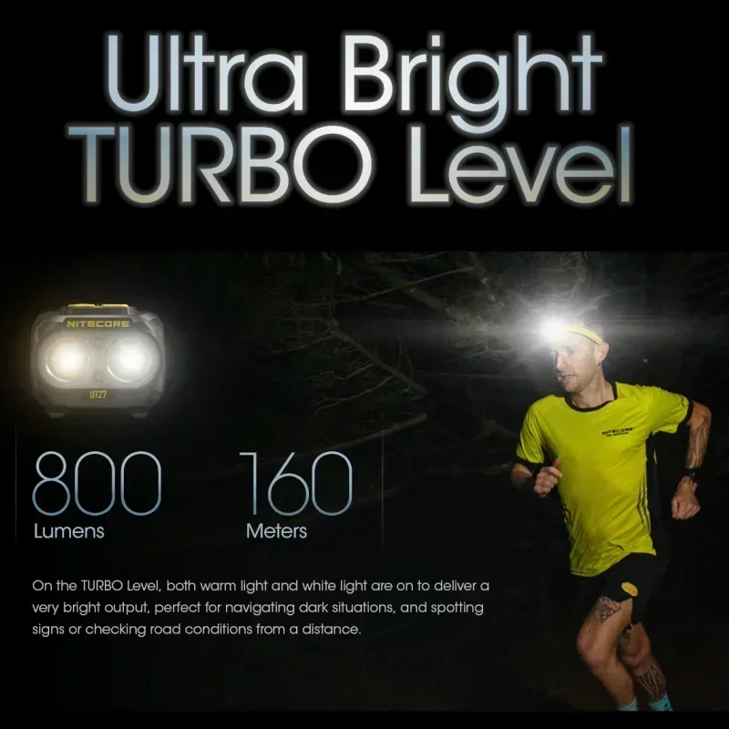 NITECORE UT27 MCT Headlamp Rechargeable 800Lumens