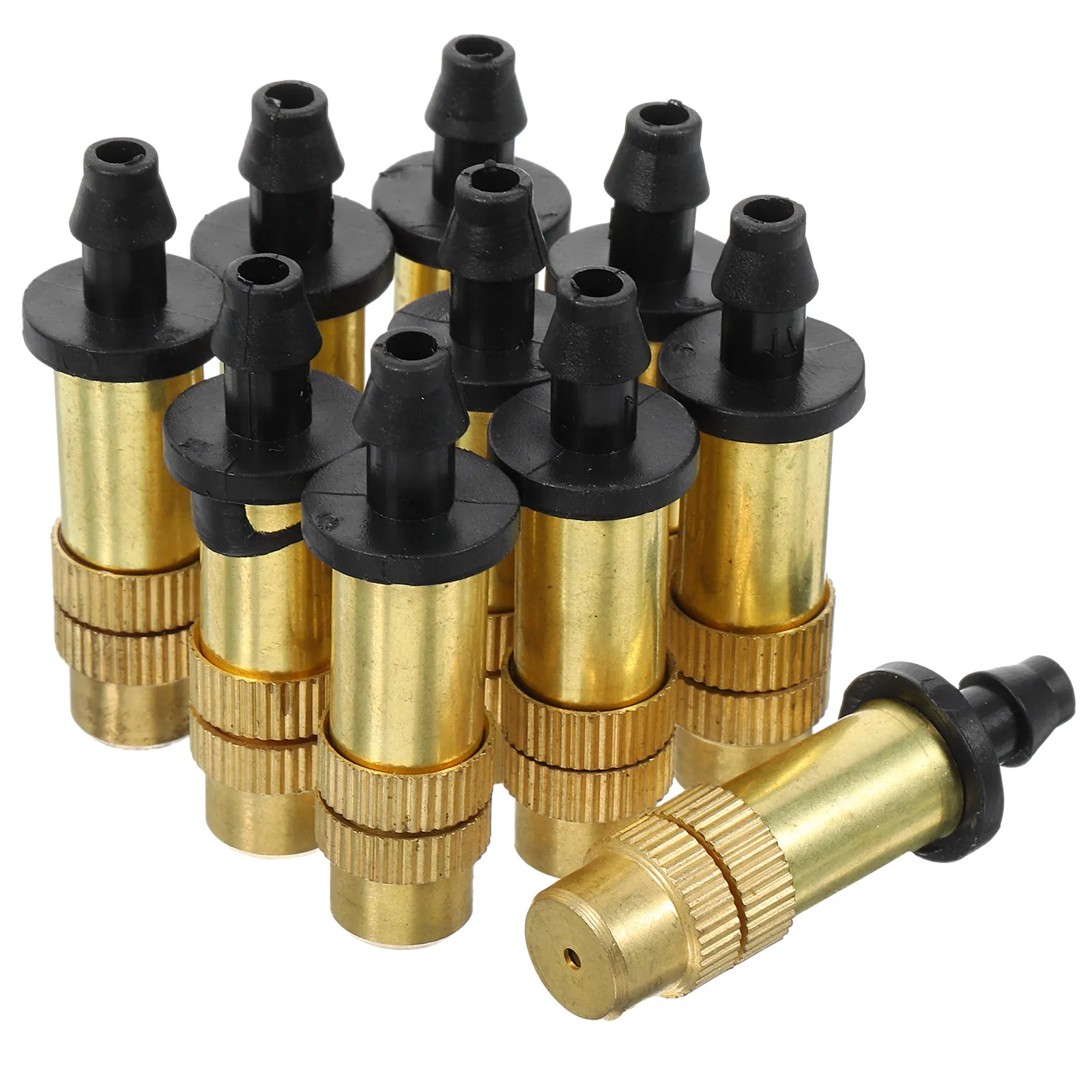 10 Pcs Agricultural Spray Copper Nozzle Adjustable Mist Nozzles Free Bending Garden Irrigation