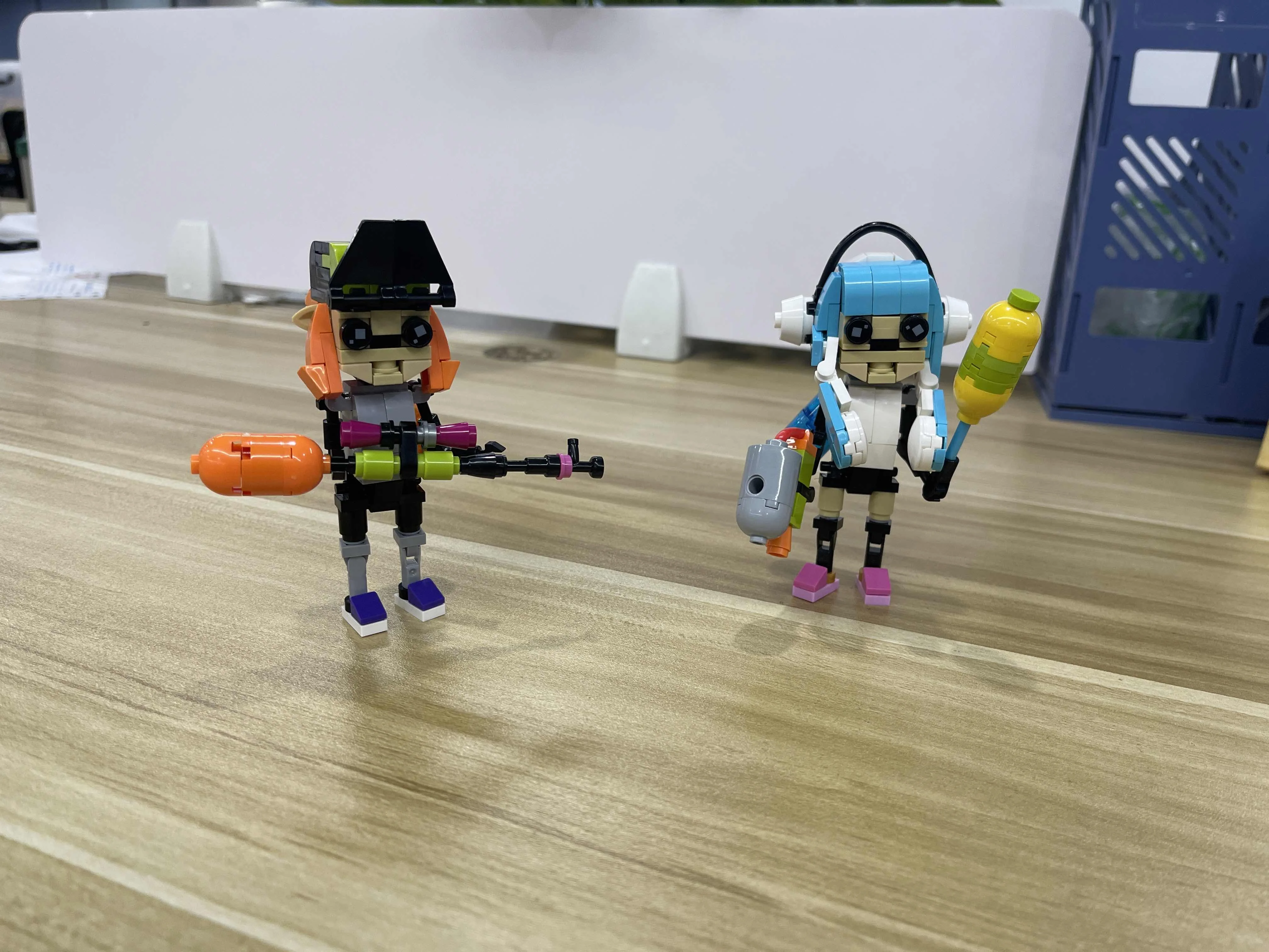 Splatooned 3 Inklings 3-in-1 Humanoid Cephalopods Building Toys with Scene Shooting Game Series Toys Bricks for Kids
