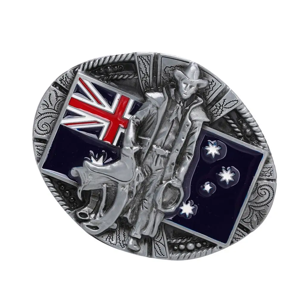 

Mens Belt Buckle Knight Australian Flag Western Cowboy Belt Buckles Gift