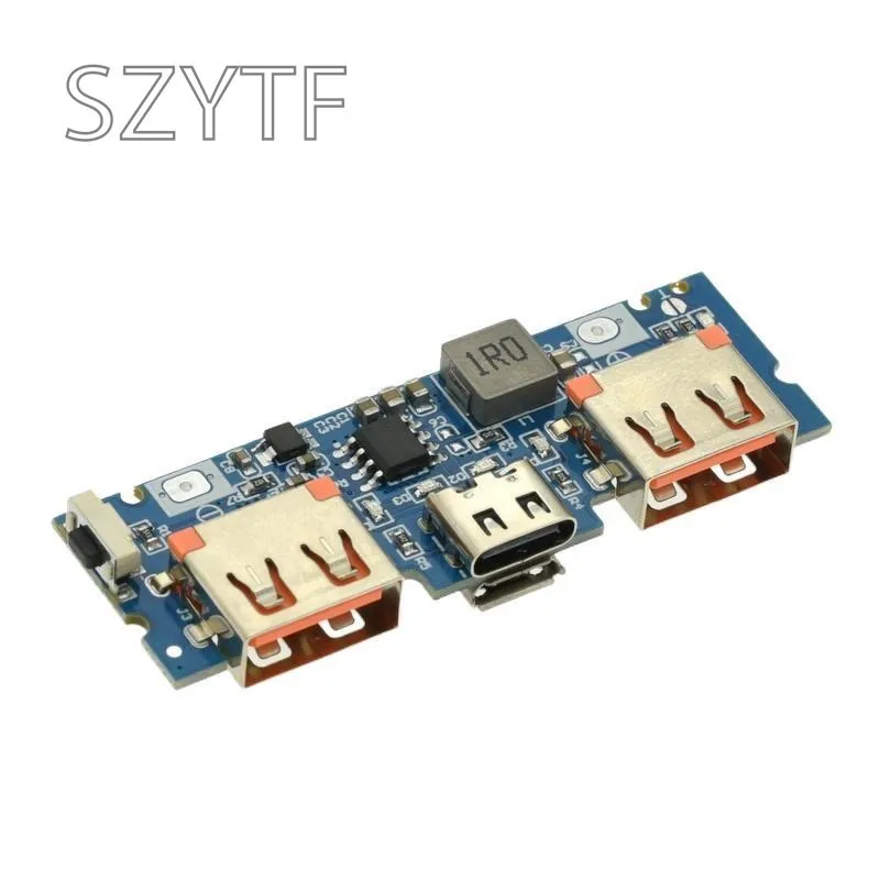 Micro/Type-C USB 5V 2.4A Dual USB 18650 Boost Battery Charger Board Mobile Power Bank Accessories For Phone DIY